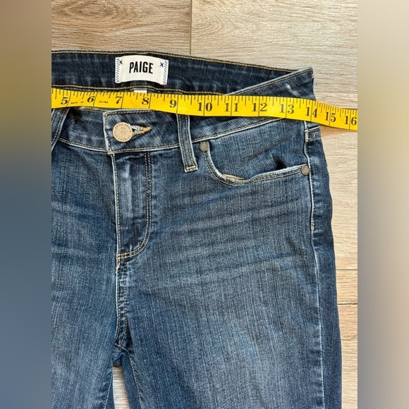 PAIGE~ Women’s Verdugo Crop Mavis Destructed Cropped Distressed Jeans Size 28 - Picture 7 of 11